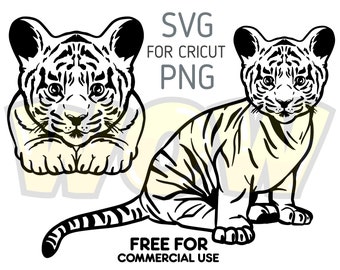 Cute tiger svg cricut svg, African Safari Animal svg, Zoo cricut. Baby Tiger Clipart. Wild animal face. Tiger head svg, Zoo clipart