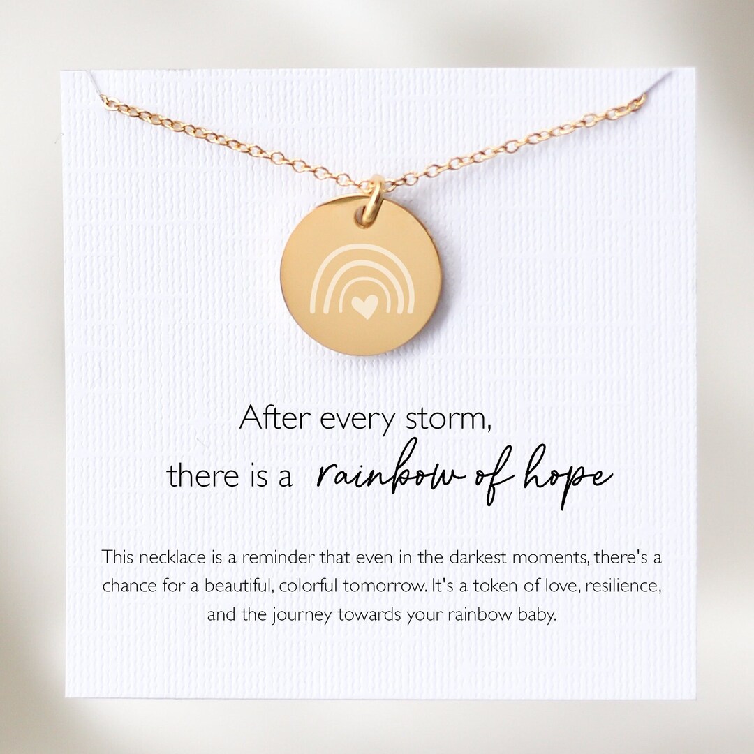 Rainbow baby necklace for mom Clearance