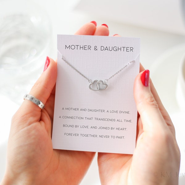 Interlocking Hearts Necklace for Daughter From Dad