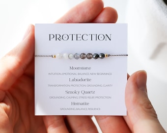 Protection Bracelet | Protection Crystal Bracelet, Travel Protection, Energy Shield, Healing Bracelet, Protection Gift For Her