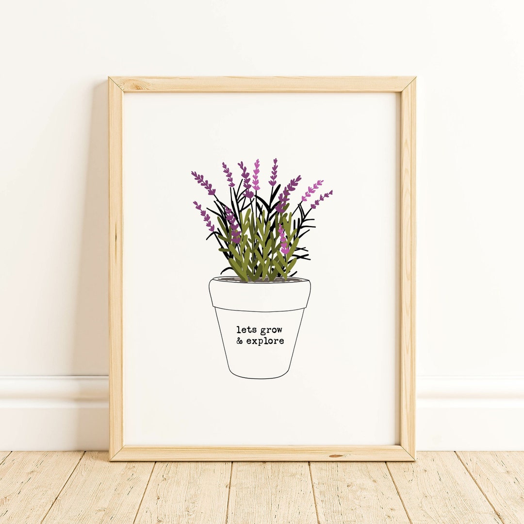 Lavendel Print Geschenk für Mama individuelles Zitat Print Etsy.de