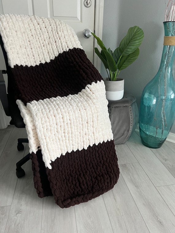 Handmade Chunky Knit Chenille Blanket