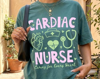 Cardiac Nurse Shirt, Cardiac Nurse Gift, Comfort Colors Tee, Cardiac Nurse Sweatshirt, Cardiology Nurse Gift, Heart Nurse Shirt Graduation