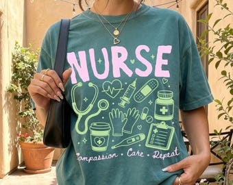 Cute Nurse Shirt, Registered Nurse Gift, Nurse Appreciation Gift Ideas for Nurse, Nursing School Shirt, Nurse Birthday Present, RN Shirt