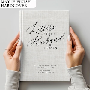 Grief Journal Loss of Husband Memorial Gift Grieving Wife Gift Personalized Sympathy Gift for Widow Grief Gift Custom Notebook Bereavement