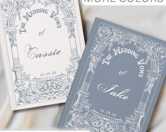 Wedding Vow Books Custom His and Hers Vow Book Elegant Wedding Keepsake Personalized Romantic Wedding Ceremony Gift for Bride and Groom Gift