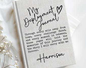 Deployment Journal, Military Journal Personalized Military Gift Deployment Keepsake Service Member Gift Military Memory Journal Soldier Gift
