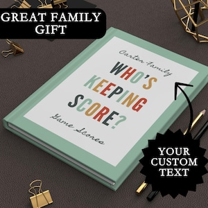 Family Game Night Score Book Custom Game Night Scorekeeper Gift Personalized Board Game Gift Ideas for Game Lover Scorebook Score Tracker