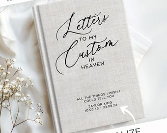 Personalized Grief Journal, Custom Memorial Gift Letters to Heaven In Loving Memory Gift Sympathy Gift Loss of Loved One Gift Bereavement