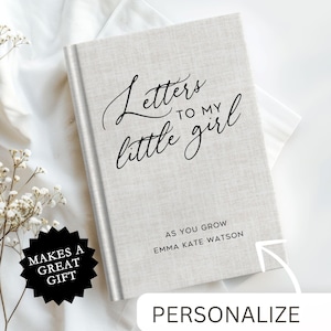 Letters to my Daughter Journal Baby Memory Book Personalized Journal Letters to my Little Girl Baby Shower Gift Keepsake New Parent Gift Mom