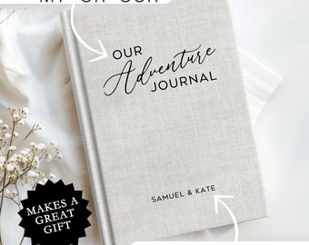 Personalized Travel Journal Adventure Book for Couple Gift for Traveler Custom Honeymoon Gift Bucket List Journal Travel Notebook Vacation