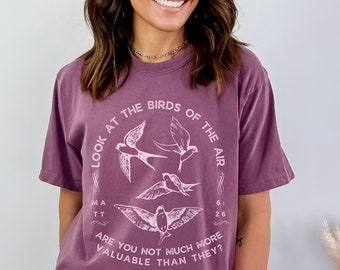 Vintage Faith Based Shirt Comfort Colors Christian Tshirt for Women Jesus T-shirt Bible Verse Tee Boho Western Trendy Religious Apparel