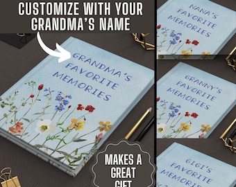 Personalized Grandma Gift from Grandkids Memory Book Grandparent Gifts for Mom Mother's Day Gift Custom Notebook Nana Gift Mimi New Grammy