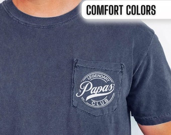 Comfort Colors Papa Shirt Papa Gift Father's Day Gift from Grandkids Best Papa Tee with Pocket Papa Tshirt Funny Gift for New Papa T-shirt
