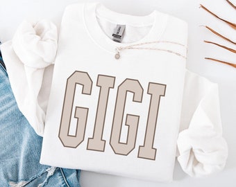 Gigi Sweatshirt Gigi Gift for Mothers Day Gigi Crewneck Minimalist Sweatshirt Neutral Pullover Gigi Sweater Gigi Shirt New Gigi Birthday