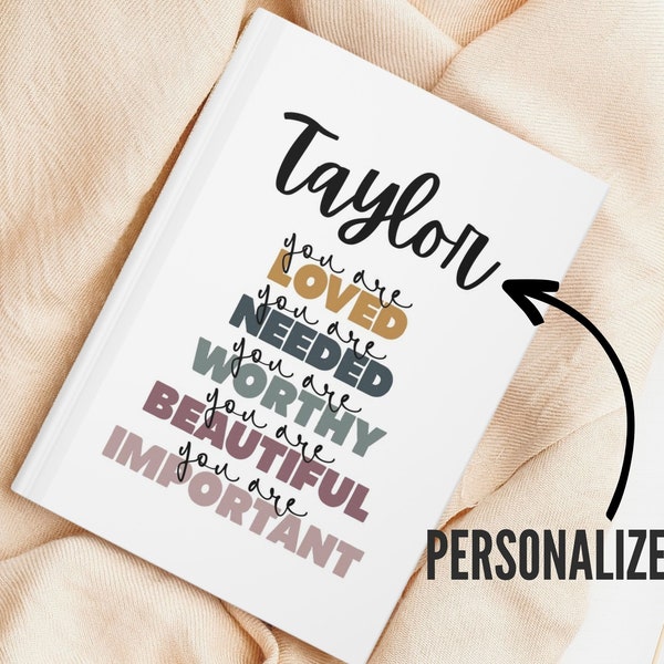 Personalized Christian Journal Women Gift Idea Friend Birthday Religious Teen Girl Diary Custom Notebook Baptism Gift Unique Graduation Gift