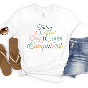 Computer Teacher Shirt for Technology Teacher Tshirt Computer Science Technology Student T-shirt Computer Scientist Grad IT Tee Teacher Gift