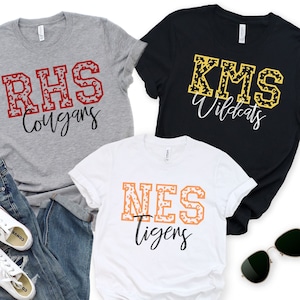 Custom School Shirt, Custom School Spirit shirt, Custom Teacher Shirts, Teacher Team Shirts, Teacher Gift, Personalized School Mascot Tshirt