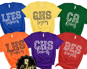Custom School Shirt, Custom School Spirit shirt, Custom Teacher Shirts, Teacher Team Shirts, Teacher Gift, Personalized School Mascot Tshirt