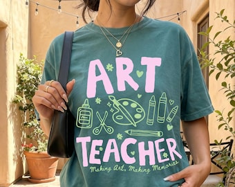 Art Teacher Shirt, Comfort Colors Art Teacher Tee, Art Class Tshirt, Back To School Teacher Tee Matching School Staff Shirt Specials T Shirt