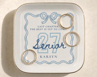 Custom Senior 2027 Jewelry Dish, Personalized Graduation Gift for Senior Girls, High School Senior Gift, Senior Year Keepsake, Class of 2027