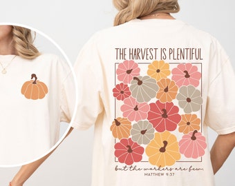 Comfort Colors Christian Halloween Shirt Fall Jesus Tshirt Religious Tee Pumpkin Harvest Bible Verse T Shirt Christian Thanksgiving Shirt