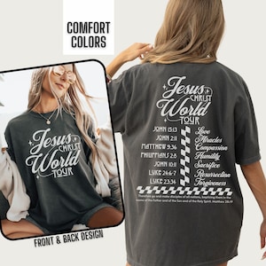 Jesus Shirt World Tour Faith Based Scripture Christian T-shirts Jesus Shirt World Tour Faith Based Scripture Christian T-shirts