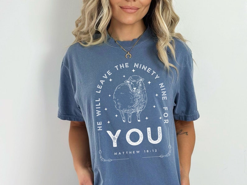 Vintage Faith Based Tshirt Christian T Shirt Christian T-shirt Jesus Tee Gift for Christian Manifest Oversized Bible Verse Shirt Religious Blue Jean