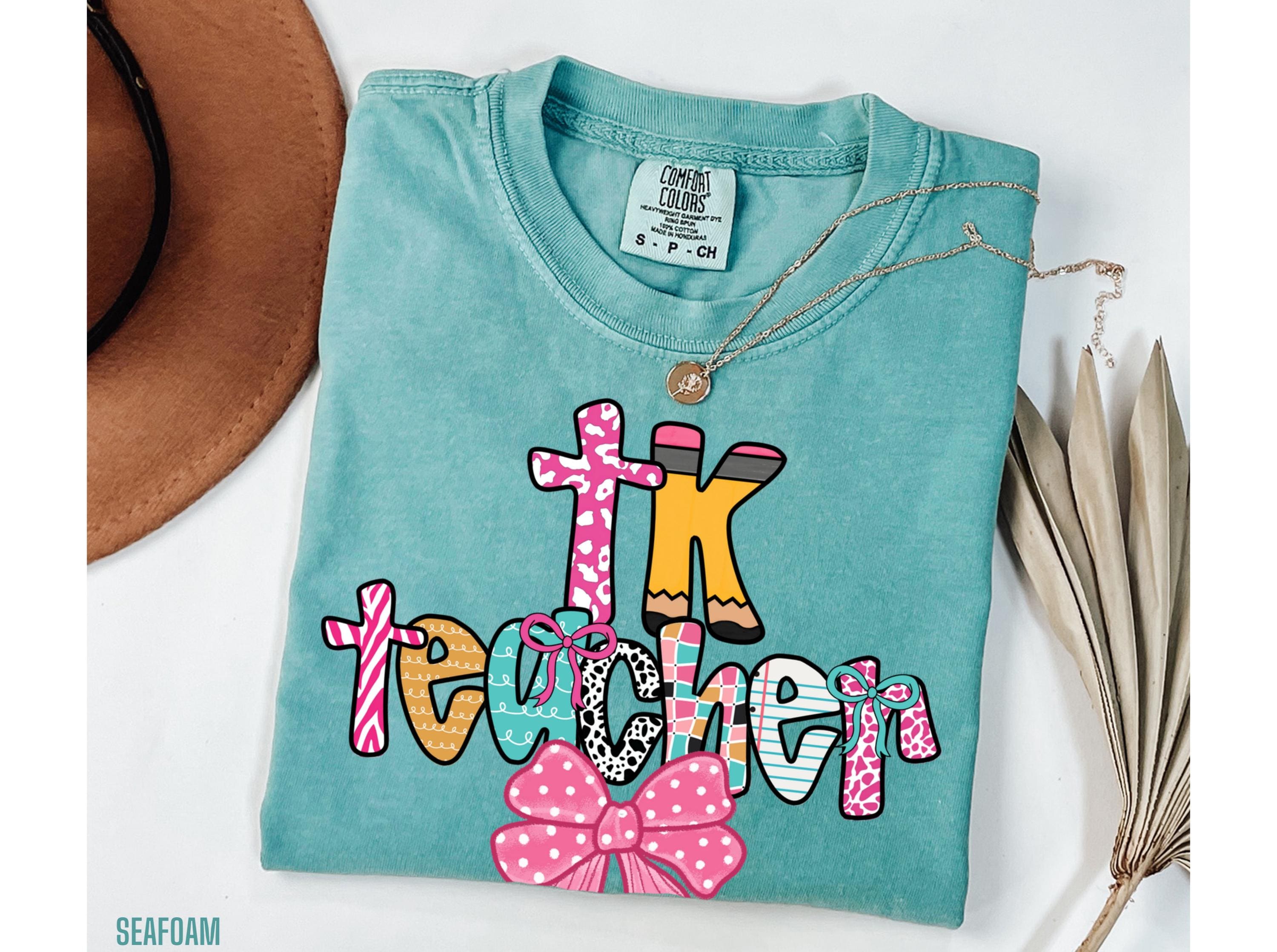 Transitional Kindergarten Teacher Shirt Comfort Colors TK Shirt T-K Teacher Tshirt Back to School Matching Team Tshirt for TK Teacher Gift
