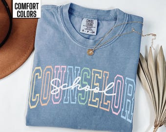 Comfort Colors School Counselor Shirt School Counseling Gift Mental Health School Tshirt Counselor School Tee School Therapist T Shirt Cute