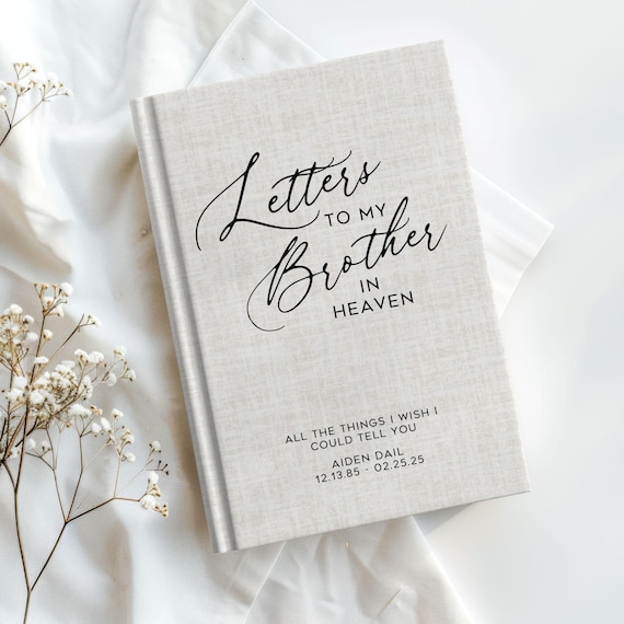 Personalized Sibling Grief Gift for Loss of Brother Memorial Gift Brother Sympathy Gift for Grieving Sister Brother Grief Notebook Custom