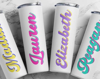 Personalized Name Tumbler Custom Tumbler 40 oz Bachelorette Tumbler with Handle Bridesmaid Cup Vacation Tumbler Girls Trip Mug Gift for Her