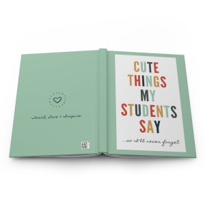 Teacher Journal, Thank You Gift for Teacher, End of Year Teacher ...