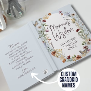 Personalized Memaw Gift for Mother&#39;s Day Gift from Grandchildren Memaw Journal Keepsake Memory Journal Gift for Mom Birthday Memaw Christmas