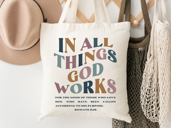 Christian Tote Bag Gift for Christian Bible Tote Bag Canvas Weekender Bag Women Church Merch Grocery Reusable Bible Study Religious Gift Her