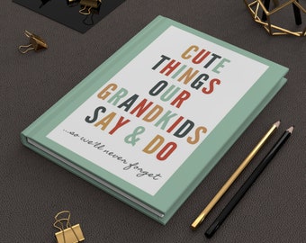 Grandparents Journal for Grandma Gift from Grandkids Memory Book Grandmother Notebook Mother's Day Gift for Grandaddy Birthday Gift for Mom