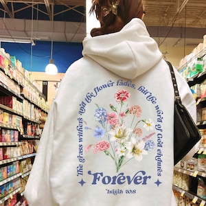 Jesus Hoodie Aesthetic Christian Sweatshirt Womens Religious Shirt Bible Verse Shirt Christian Gift For Her Trendy Oversized Faith Pullover