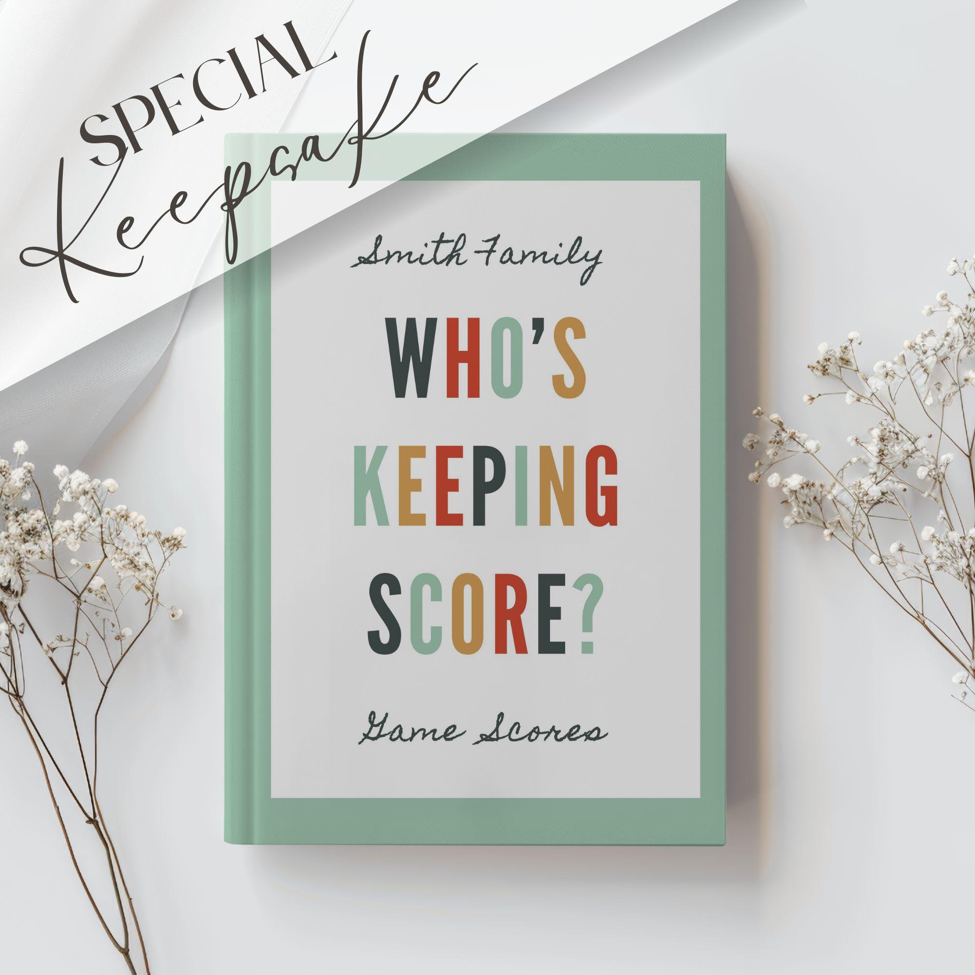 Family Game Night Score Book Custom Game Night Scorekeeper Gift Personalized Board Game Gift Ideas for Game Lover Scorebook Score Tracker