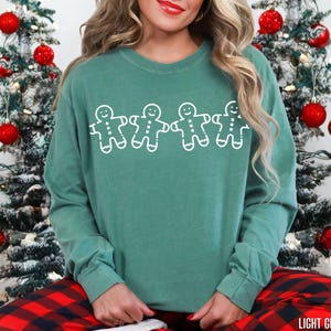 Green Gingerbread Man Chirstmas Pattern Print Women Casual Bomber Jacket