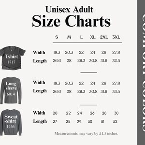 Puede incluir: Tabla de tallas para camisetas, camisas de manga larga y sudaderas Unisex Adulto. La tabla incluye medidas de ancho y largo en cent&iacute;metros para las tallas S a 3XL. El texto "COMFORT COLORS" est&aacute; a la derecha.
