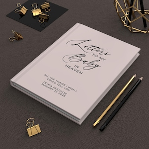 May include: A light pink journal with the text "Letters to my Baby in Heaven" and the date "January 23, 2025".