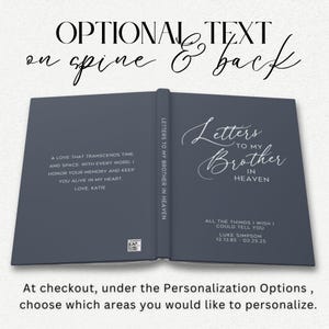 Personalized Sibling Grief Gift for Loss of Brother Memorial Gift Brother Sympathy Gift for Grieving Sister Brother Grief Notebook Custom Navy