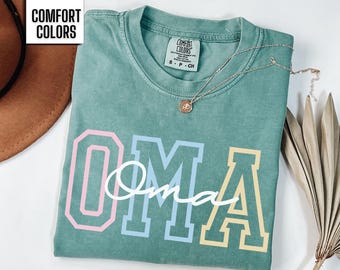 Comfort Colors Oma Shirt Oma Gift for Oma Tshirt Oma Tee Oma Birthday Gift for New Oma Mothers Day Gift Cute Oma T-shirt Retro Oma Tshirt