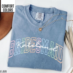 Personalized Bachelorette Party Shirts Custom Bridesmaid Shirt Comfort Colors Bridesmaid Tshirt Bachelorette Gift T Shirts for Bridesmaids