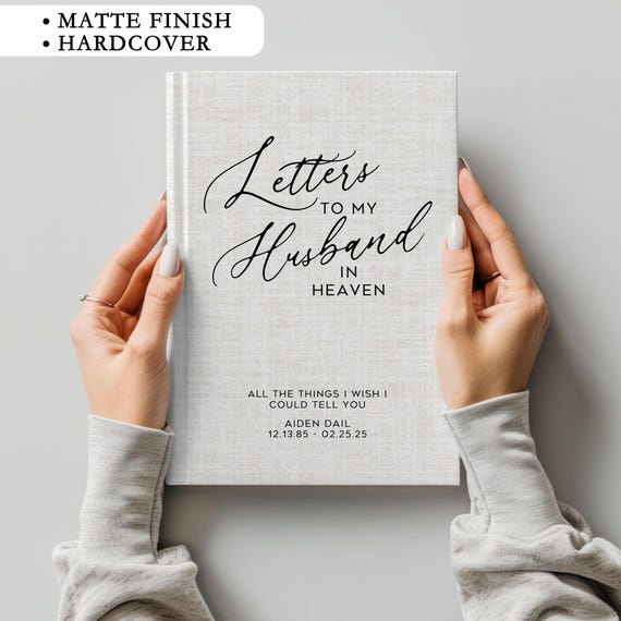 Grief Journal Loss of Husband Memorial Gift Grieving Wife Gift Personalized Sympathy Gift for Widow Grief Gift Custom Notebook Bereavement