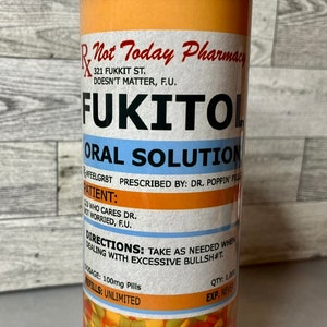 Fukitol Prescription 20 Oz Straight, Skinny Tumbler