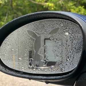 Anti Fog/Rain Pikachu Mirror Peeker (Pair) - Car Accessories - Decals