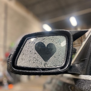 Heart Mirror Peeker (2 piezas): accesorios geniales para automóvil, ajuste universal, espejo para automóvil