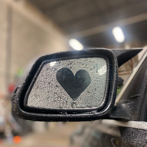 Heart Mirror Peeker (2 pièces) - accessoires de voiture sympas, ajustement universel, rétroviseur de voiture