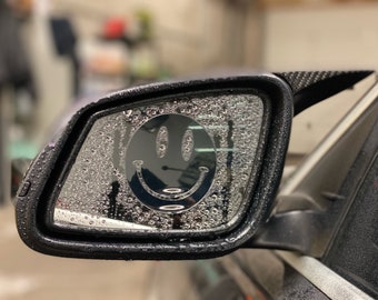 Anti Fog/Rain Happy Face Mirror Peeker :) - Car Accessories - Decals